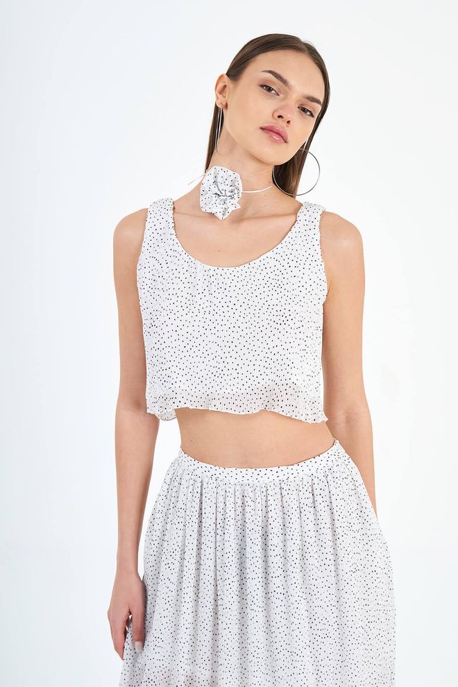 Lefon Camicetta In Chiffon Con Dettagli Rosa Senza Maniche Abbigliamento all'ingrosso Casuale