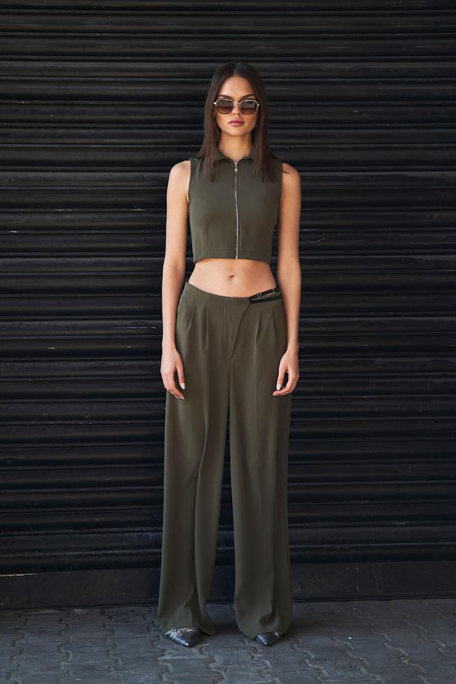 Lefon Sleeveless Blouse With Zipper Wholesale Clothing Casual