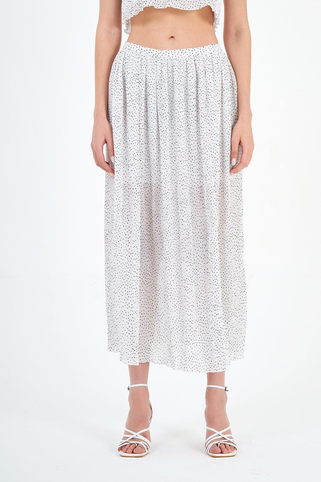 Lefon Gonna Midi In Chiffon Plissettata Abbigliamento all'ingrosso Casuale