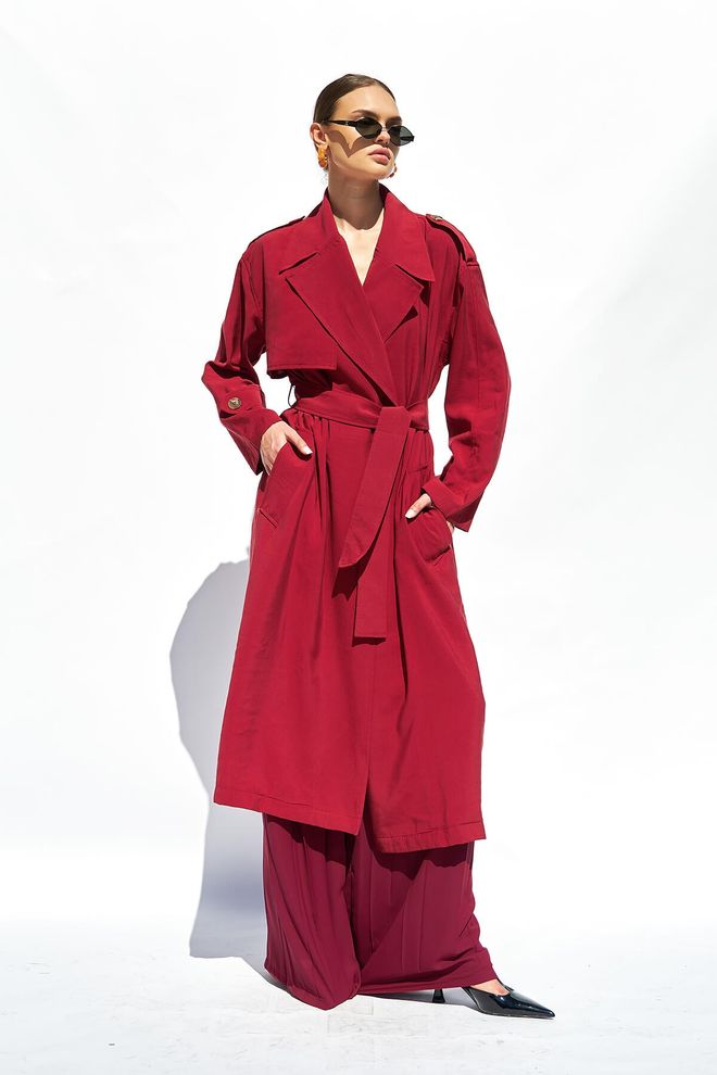 Lefon Unlined Trench Coat With Shoulder Epaulin Wholesale Clothing Casual