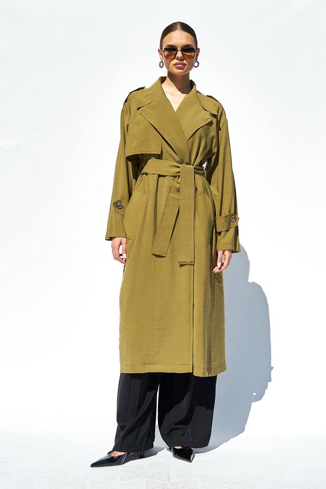 Lefon Trench coat Non Doublé Avec Épaulettes Vêtements en gros Décontracté