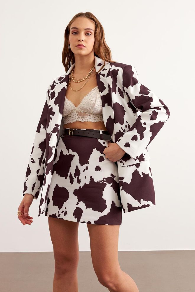 Levure Polka Dot Wadding Jacket Patterned Multicolor Wholesale Clothing No Fabric