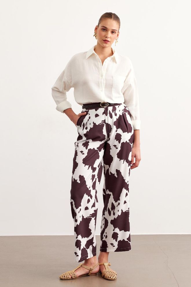 Levure Pantalones Con Estampado De Lunares Multicolor Ropa al por mayor Casual