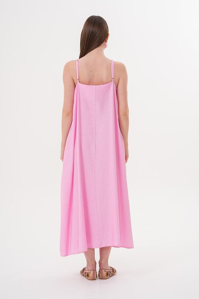 Levure Μακρύ Φόρεμα Ροζ Χονδρικό εμπόριο ενδυμάτων Καλοκαίρι