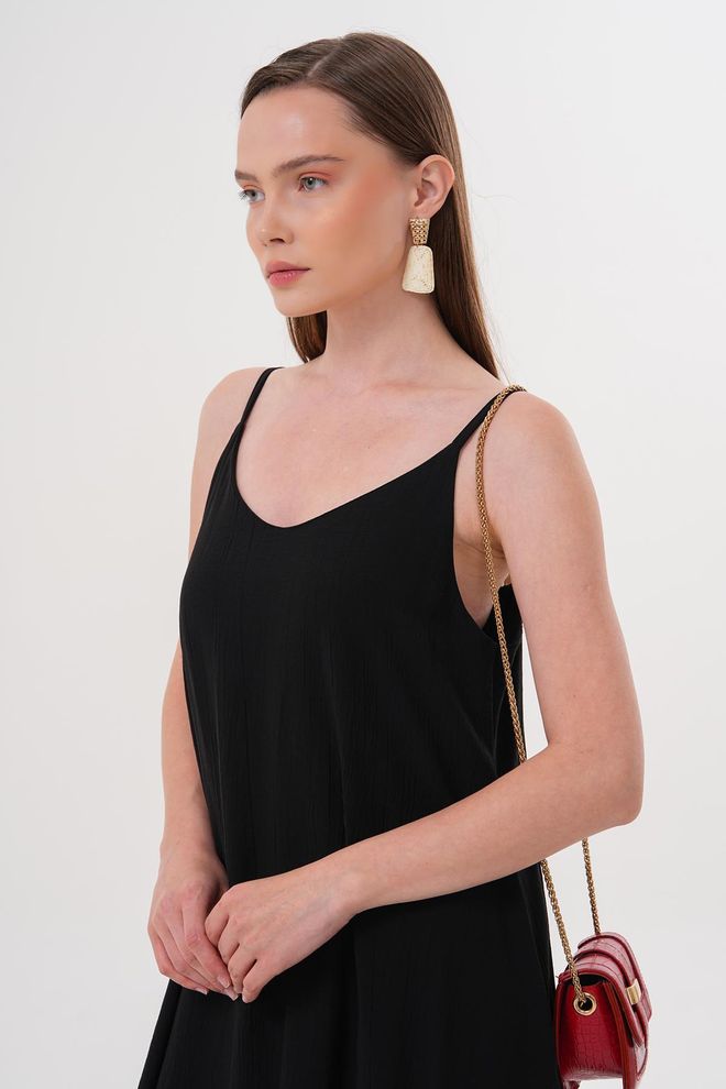 Levure Μακρύ Φόρεμα Μαύρο Χονδρικό εμπόριο ενδυμάτων Παραλία