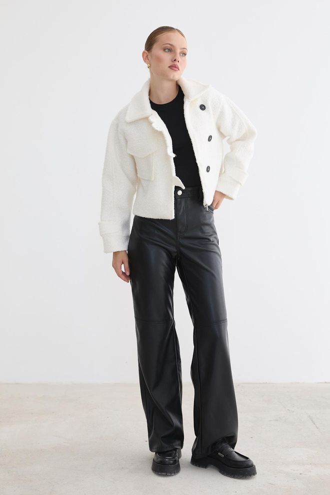 Levure Witte Casual Elegante Streetwear Jas Groothandel Kleding Casual