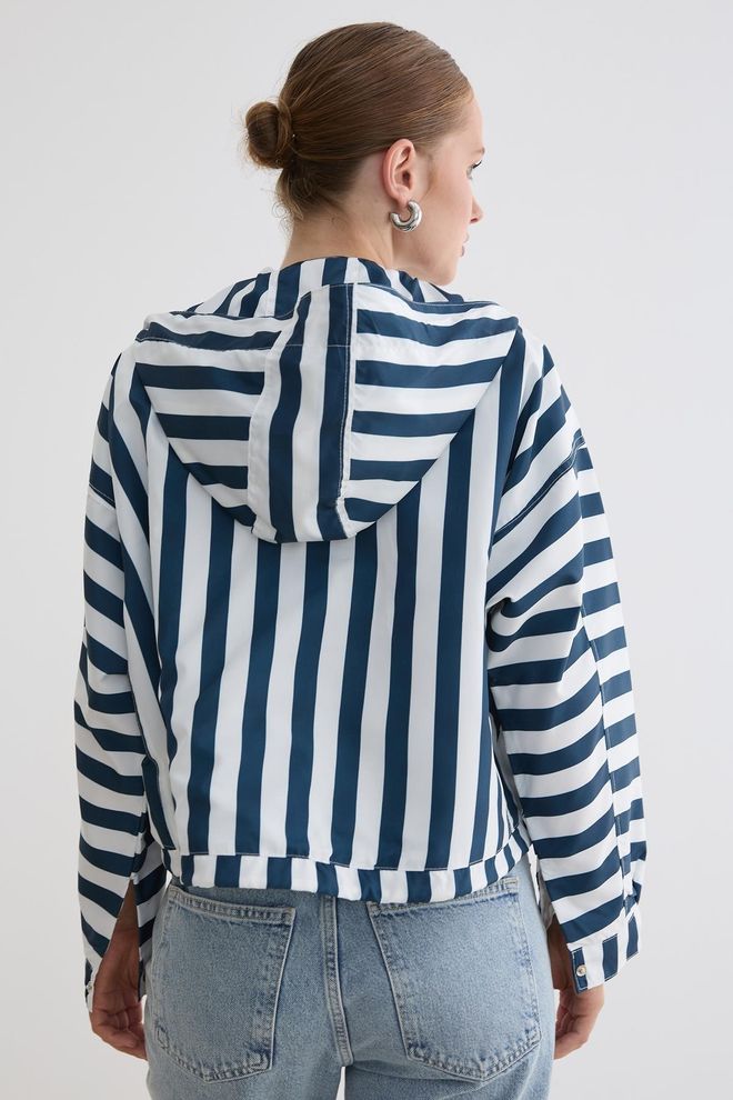 Levure Giacca A Vento Casual Streetwear Blu Abbigliamento all'ingrosso Primavera