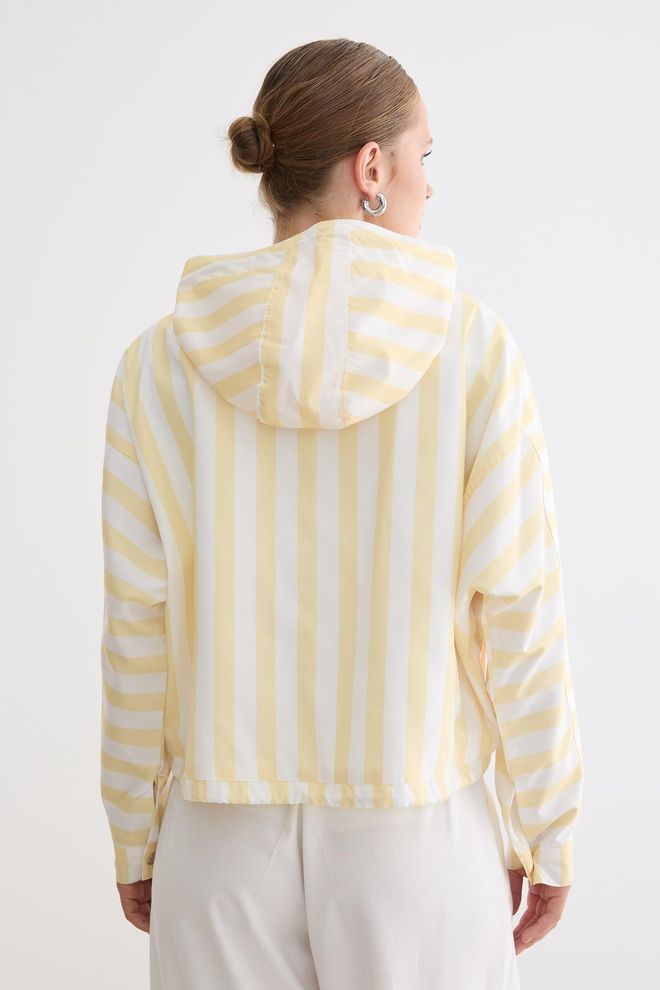 Levure Chaqueta Cortavientos Casual Deportiva Estilo Urbano Amarilla Ropa al por mayor Primavera