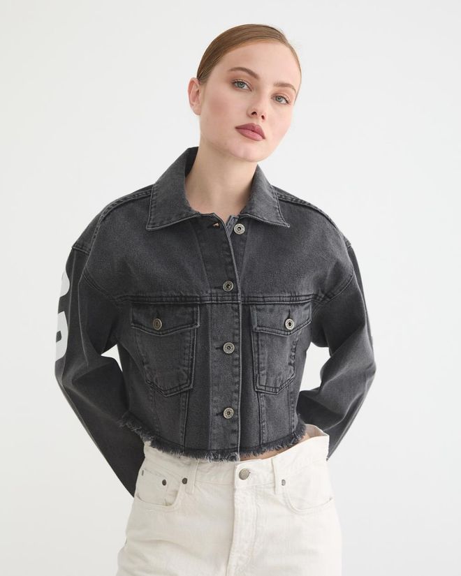 Levure Γκρι Casual Oversized Μπουφάν Με Κουμπιά Χονδρικό εμπόριο ενδυμάτων Casual