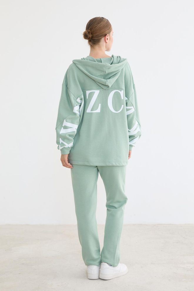 Levure Green Oversized Hoodie Sweatshirt Wholesale Clothing Spring