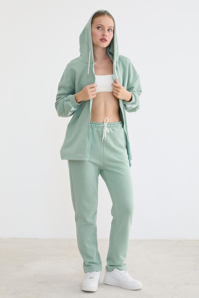 Levure Green Jogger Pants With Drawstring Closure Wholesale Clothing Lounge