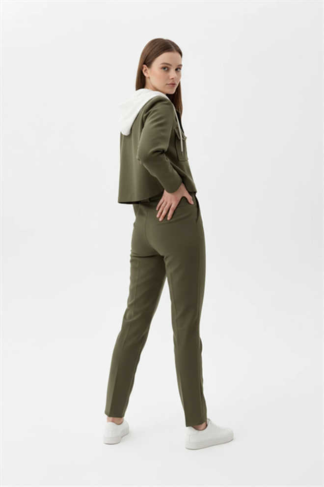 Levure Green Slim Fit Single Breasted Blazer Jacket Wholesale Clothing Spring