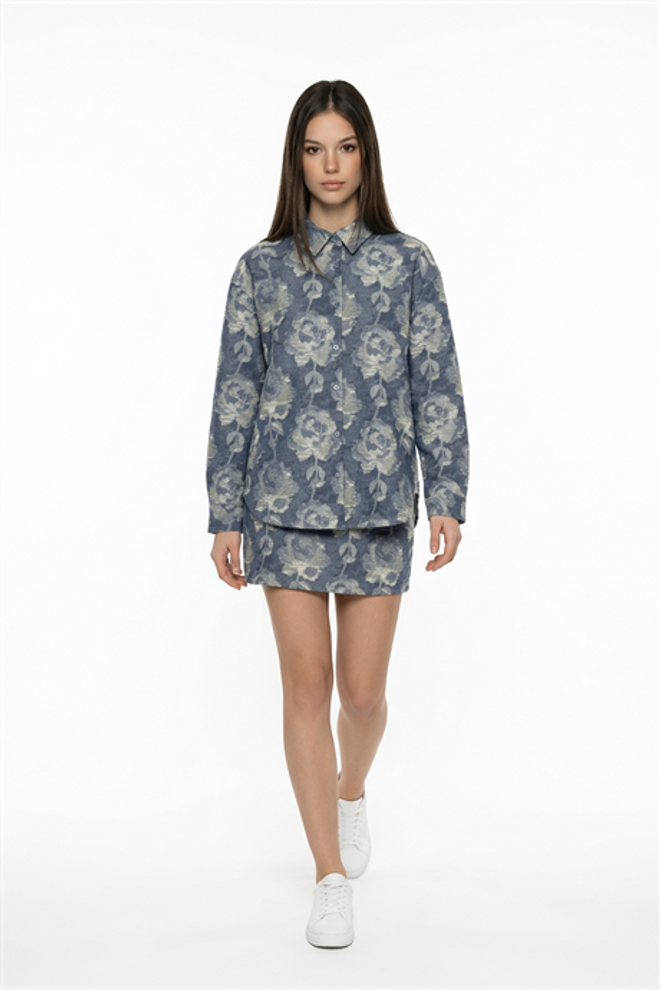 Levure Υπερμεγέθη Πουκάμισο Με Ροζ Μοβ Χονδρικό εμπόριο ενδυμάτων 0