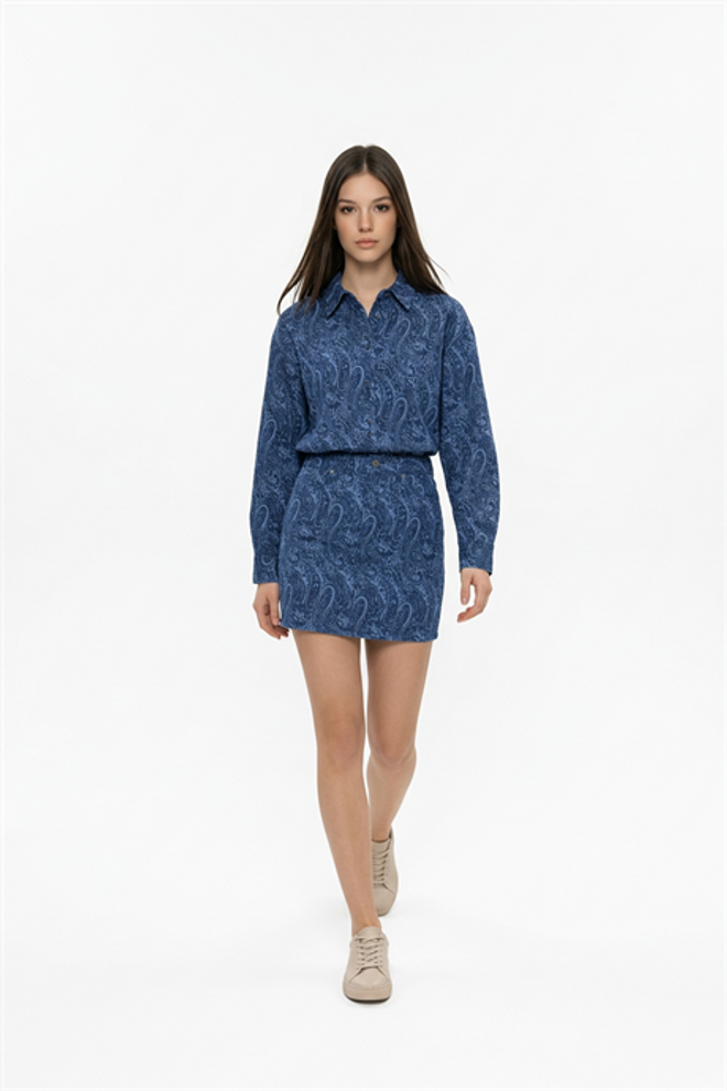 Levure Υπερμεγέθη Πουκάμισο Με Σάλι Καφέ Χονδρικό εμπόριο ενδυμάτων 0