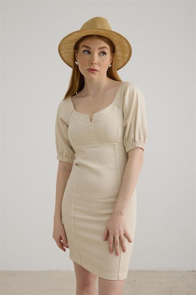 Levure Mini robe Colorée À Manches Pastèque Stone Vêtements en gros Décontracté