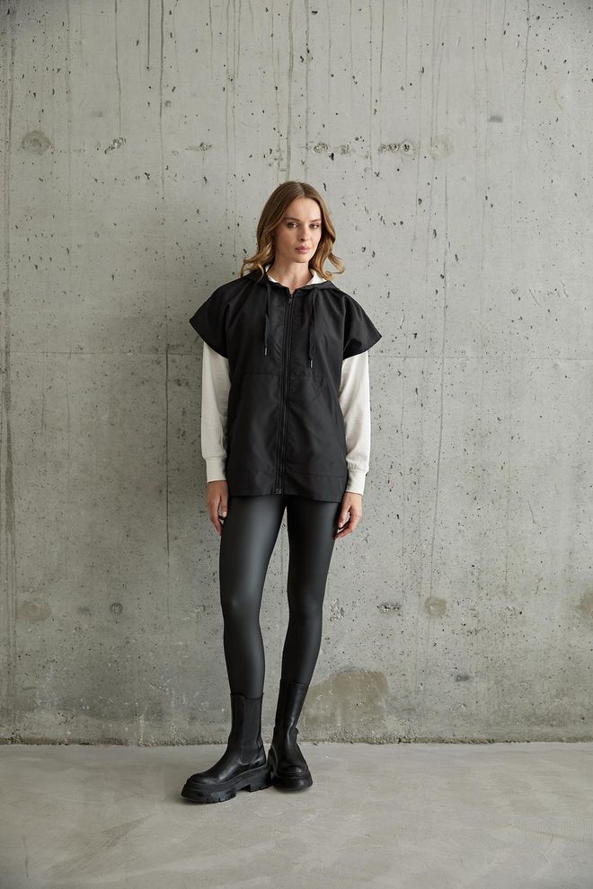 Levure Women's Garni Detailed Sweatshirt Ecru black Wholesale Clothing Casual