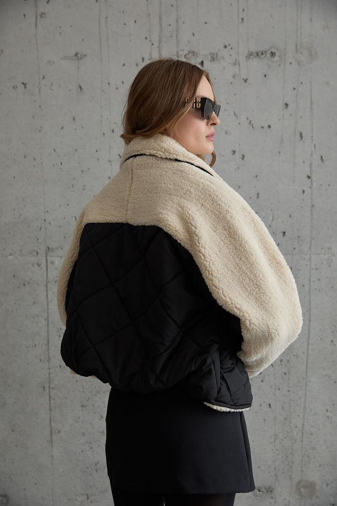 Levure Snap Detail Quilted Coat Black Wholesale Clothing Winter