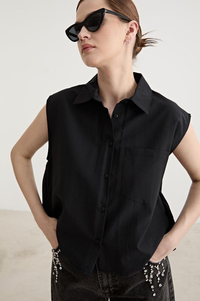 Levure Moteriški Juodi Marškinėliai Be Rankovių Didmeninė prekyba drabužiais Kokteilinė