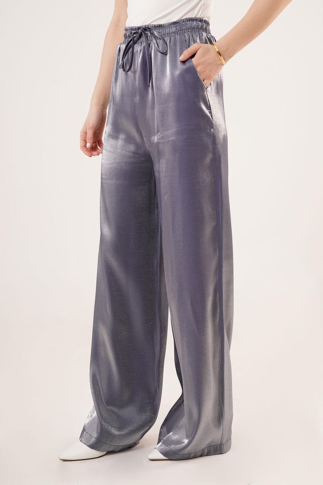 Lustrin Purple Loose Leg Wholesale Pants With Bright Look Pockets Wholesale Clothing 4