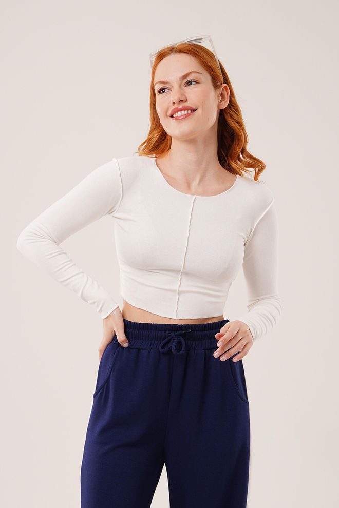 Lustrin Blouse Blanche Basique En Gros Avec Point Inversé Vêtements en gros Décontracté