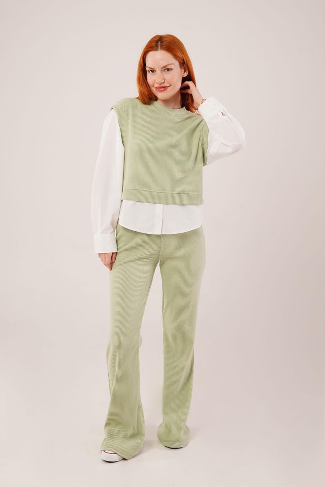 Lustrin Costume Double À Manches Longues Flex Mint Wholesale Vêtements en gros Décontracté