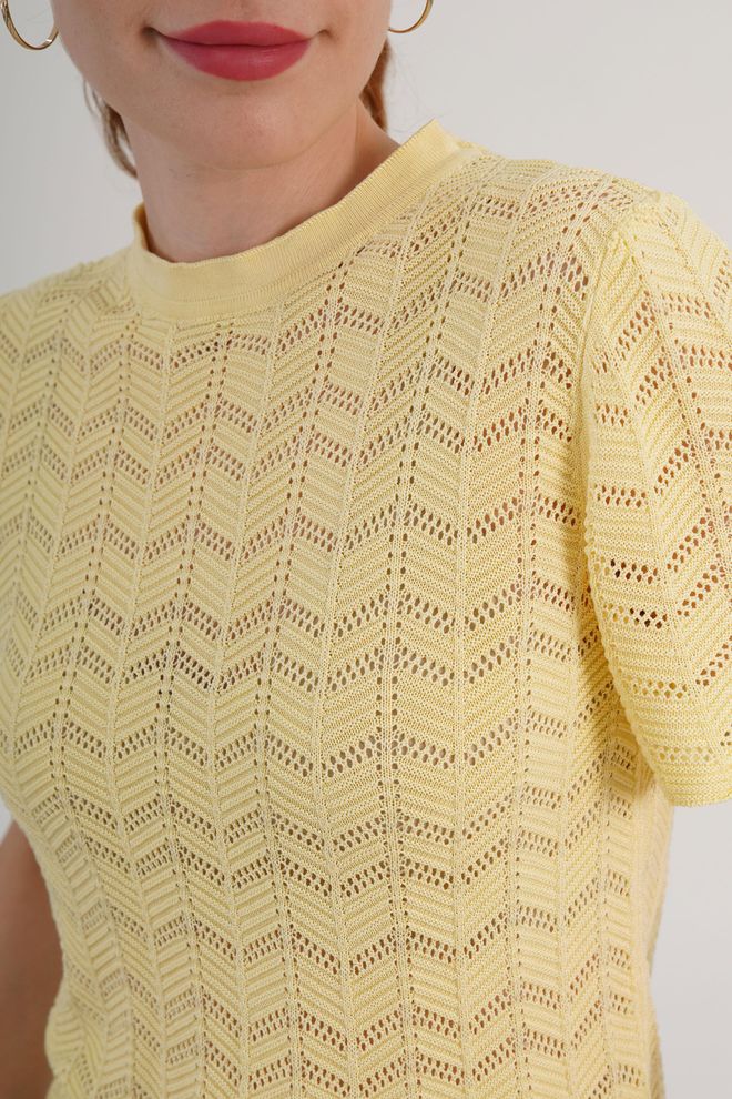 Lustrin Gelbe Lässige Niedliche Elegante Bluse Großhandelskleidung Arbeit