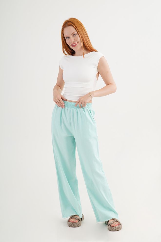Lustrin Mix Color Palazzo Pants Wholesale Clothing 1
