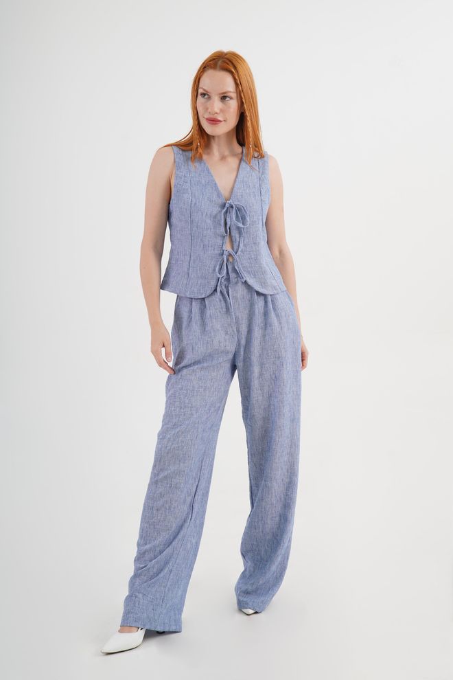 Lustrin Conjunto Azul Elegante Casual Ropa De Calle Ropa al por mayor Casual