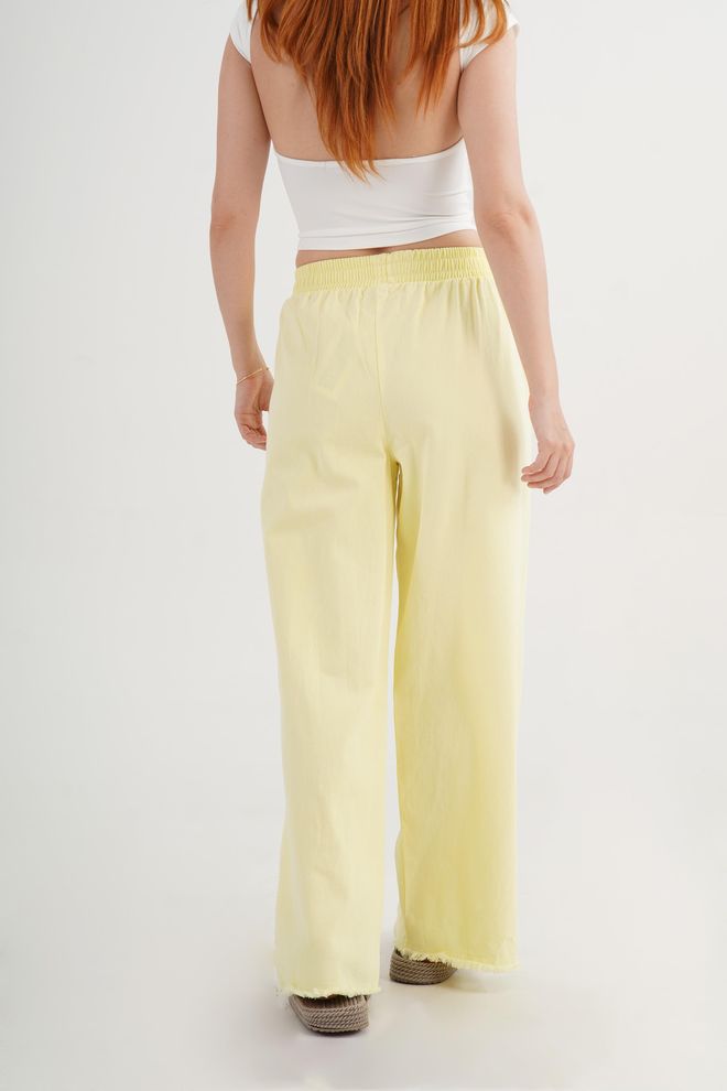 Lustrin Yellow Casual Boho Palazzo Pants Wholesale Clothing Boho