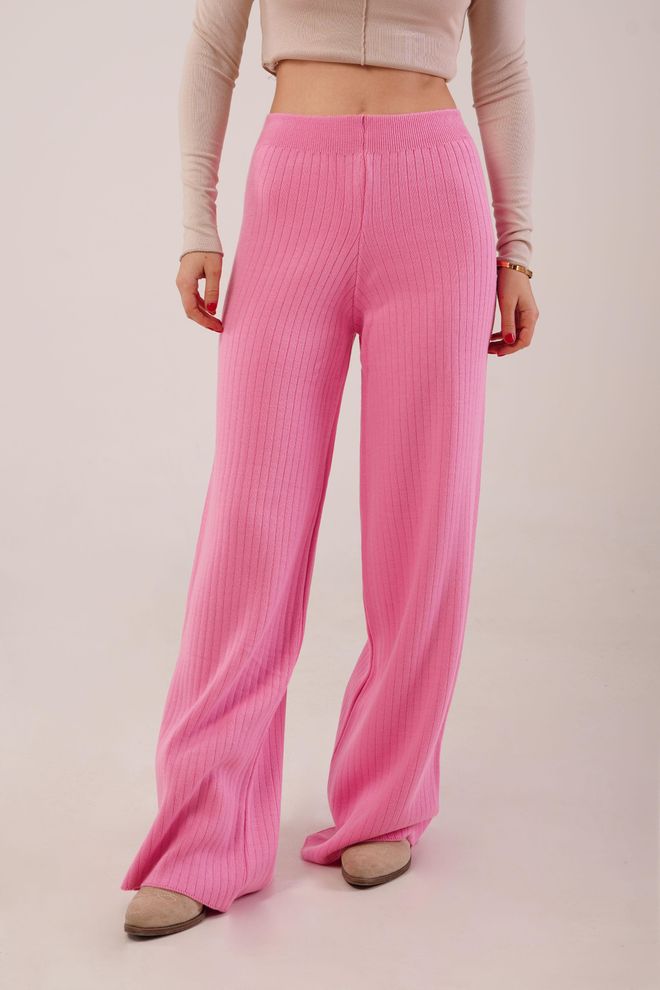 Lustrin Ροζ Casual Ριγέ Παντελόνι Palazzo Χονδρικό εμπόριο ενδυμάτων Χαριτωμένο