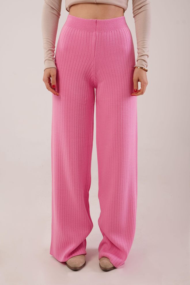 Lustrin Ροζ Casual Ριγέ Παντελόνι Palazzo Χονδρικό εμπόριο ενδυμάτων 5