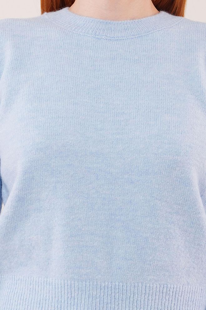 Lustrin Blue Casual Streetwear Sweater Wholesale Clothing Streetwear