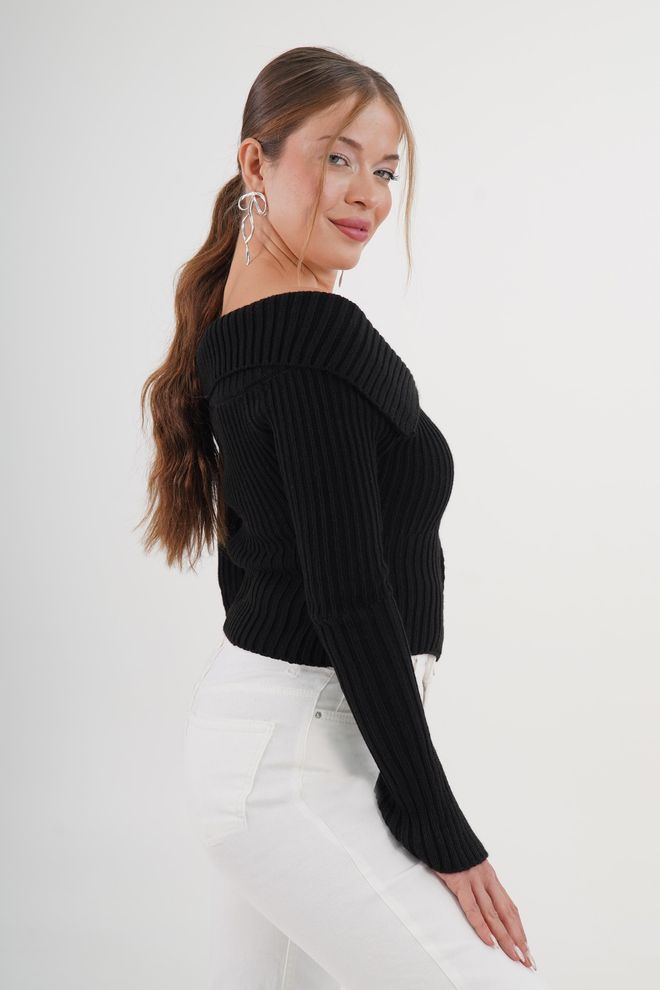 Lustrin Black Sexy Casual Elegant Cardigan Wholesale Clothing Spring
