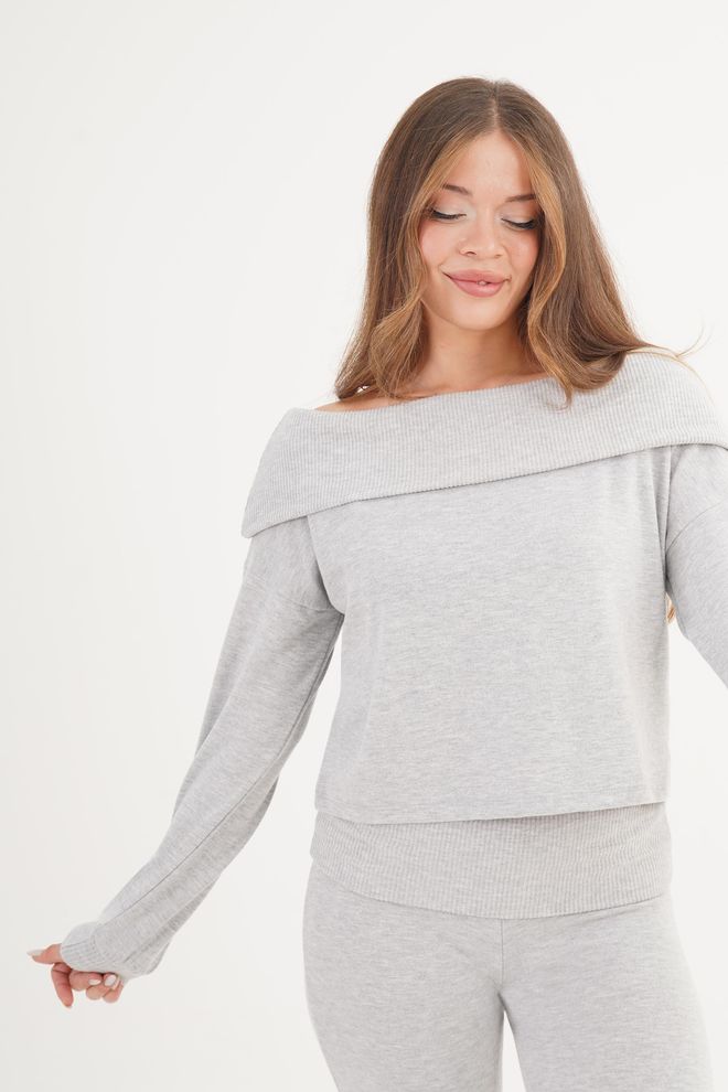 Lustrin Γκρι Casual Απλό Κομψό Μπλούζα Χονδρικό εμπόριο ενδυμάτων Απλό