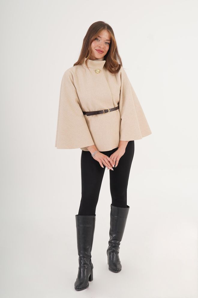 Lustrin Camisola Bege Elegante Casual Vintage Roupas por atacado Casual