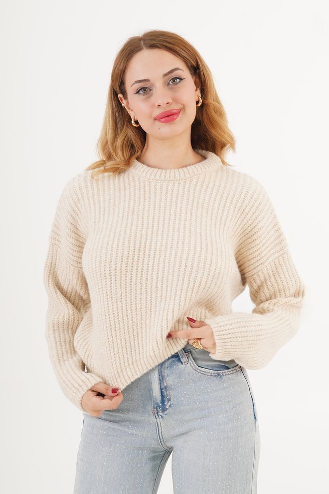 Lustrin Μπεζ Casual Κομψό Πουλόβερ Χονδρικό εμπόριο ενδυμάτων Casual