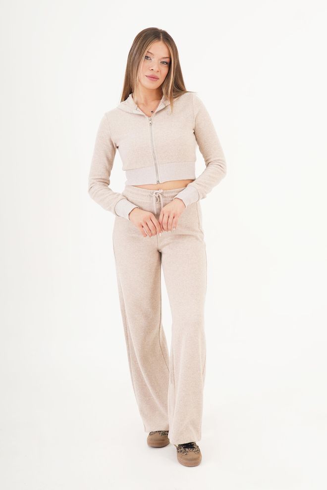 Lustrin Set Bej Gündelik Spor Giyim Toptan Giyim Gündelik