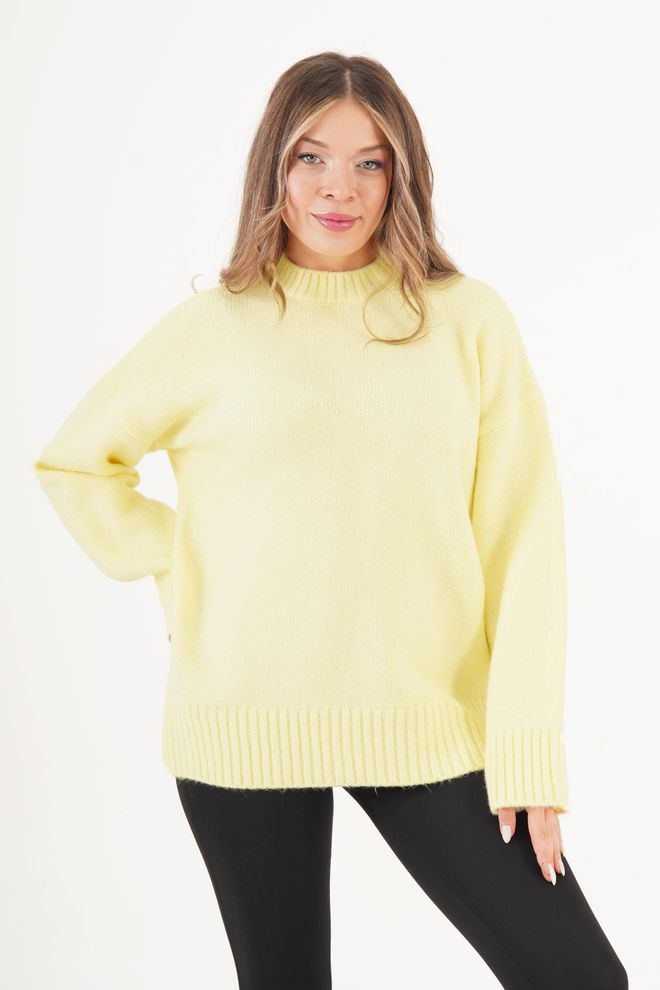 Lustrin Jersey Amarillo Casual Talla Grande Elegante Ropa al por mayor Casual