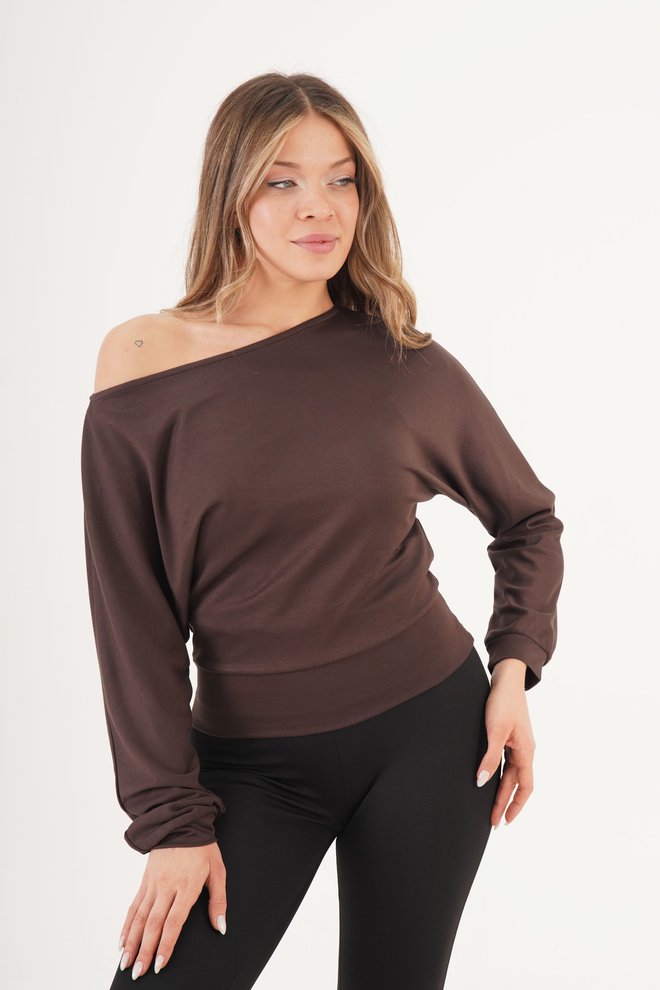 Lustrin Chemisier Brun Décontracté Sexy Élégant Vêtements en gros Décontracté