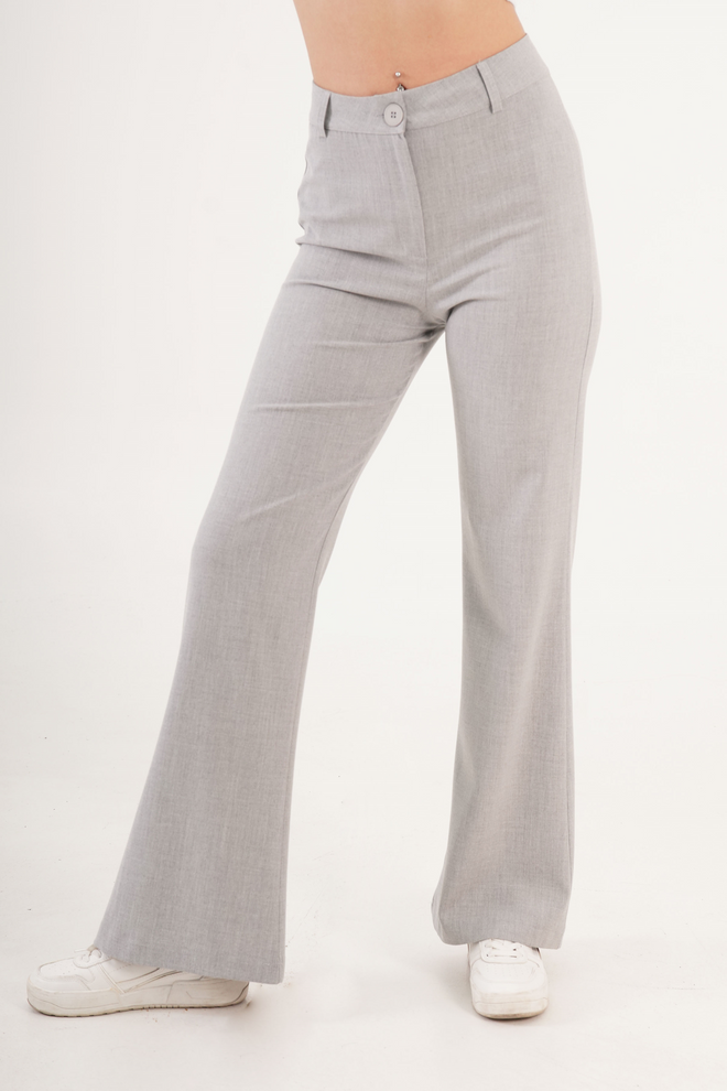 Lustrin Pilkos Bootcut Kelnės Su Platėjančia Koja Didmeninė prekyba drabužiais Kokteilinė