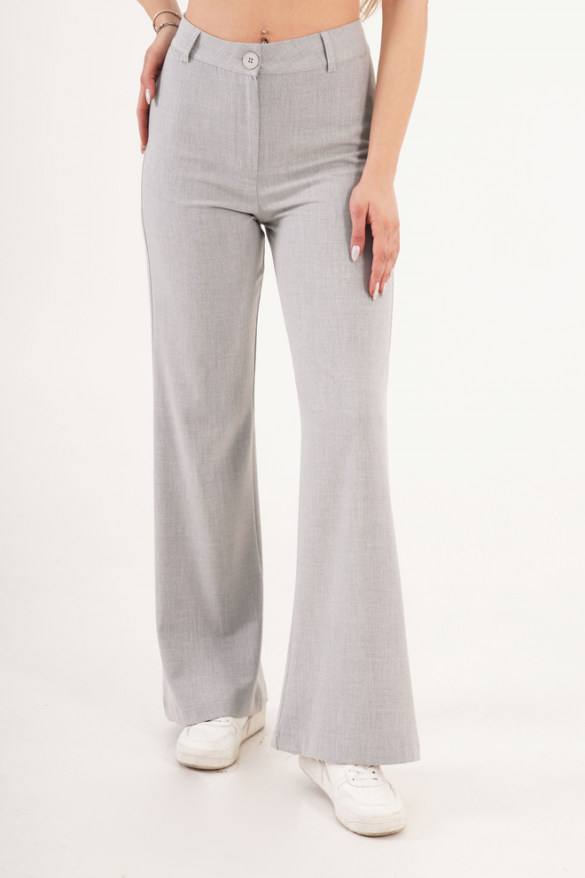 Lustrin Grey Bootcut Pants With Flare Leg Wholesale Clothing Spring