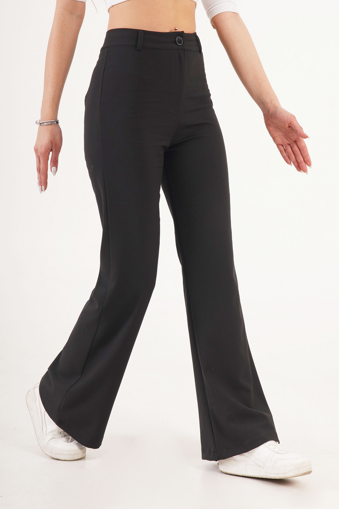 Lustrin Black Formal Flare Leg Tuxedo Pants Wholesale Clothing Spring
