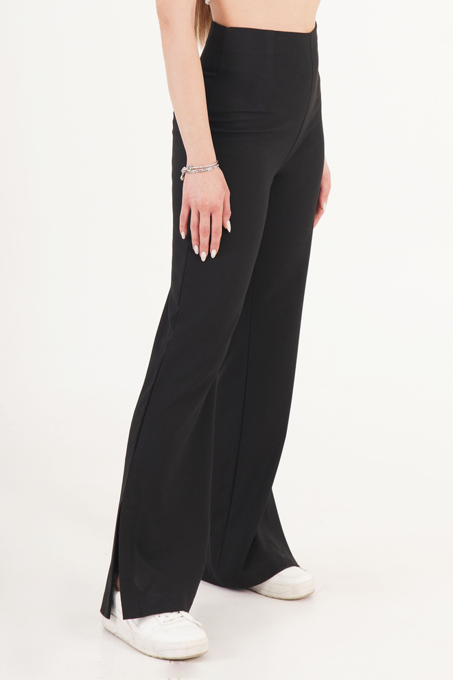 Lustrin Black Casual Elegant Tapered Carrot Pants Wholesale Clothing Spring