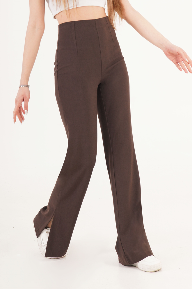 Lustrin “Slit Bell Leg” Rudos Didmeninės Kelnės Didmeninė prekyba drabužiais 0