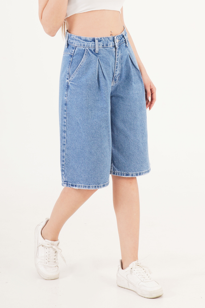 Lustrin High Waist Jeans Wholesale Denim Jorts Wholesale Clothing 1