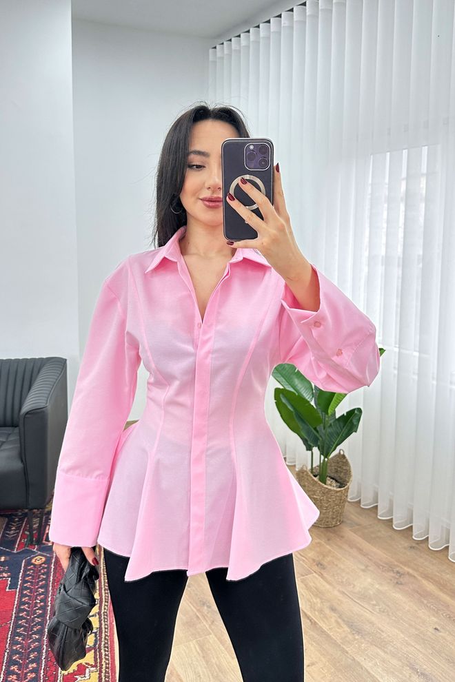 Lustrin Pink Elegant Formal Casual Shirt Wholesale Clothing Work