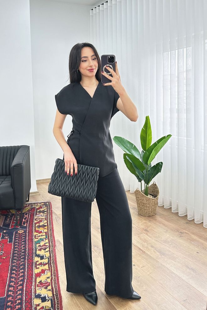 Lustrin Σετ Κομψό Επίσημο Μαύρο Χονδρικό εμπόριο ενδυμάτων Επίσημο