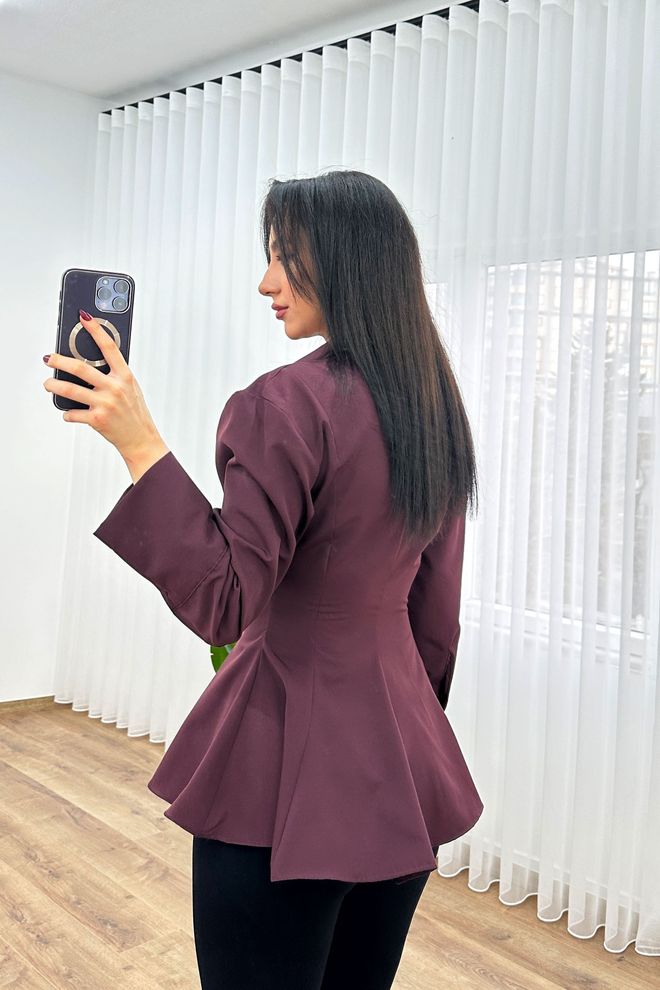 Lustrin Claret Red Elegant Fitted Shirt Wholesale Clothing Work