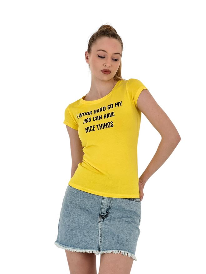 T-shirt Da Donna A Maniche Corte A Blocchi Di Colore Con Stampa Farfalla | SHEIN ALIA