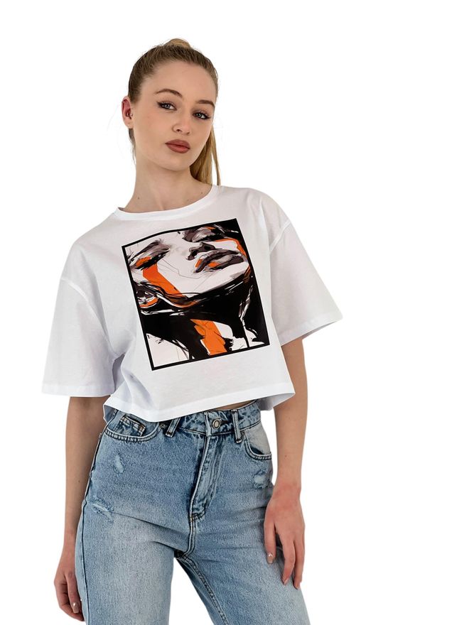 MISS POEM Tricou Pentru Femei Cu Imprimeu Artistic Îmbrăcăminte cu ridicata Casual